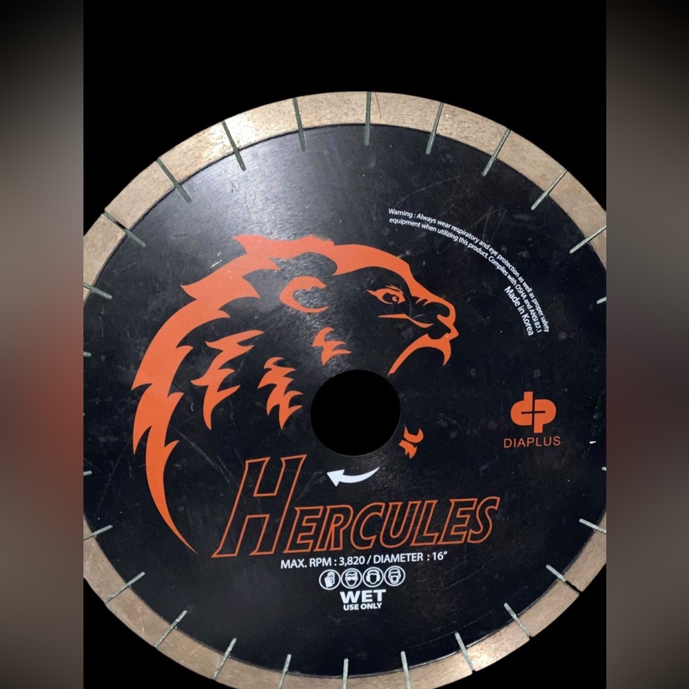 Dia Plus Hercules Diamond Bridge Saw Blade, designed 4 cutting engineered stone.